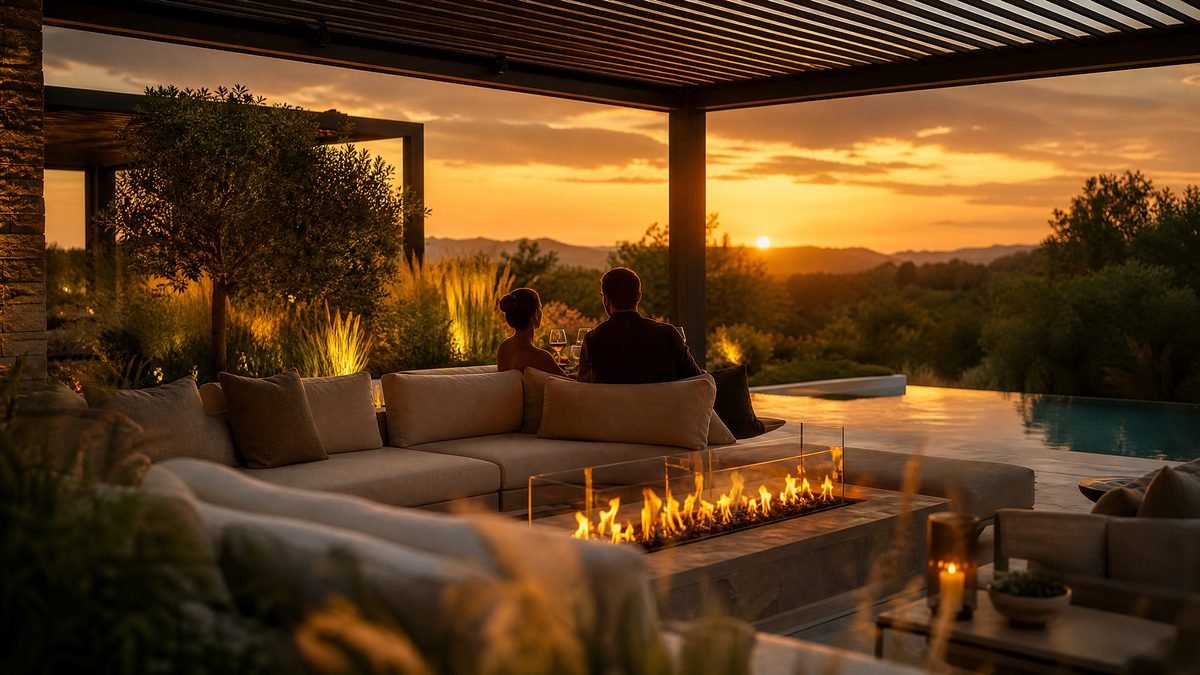 Luxury pergola outdoor living
